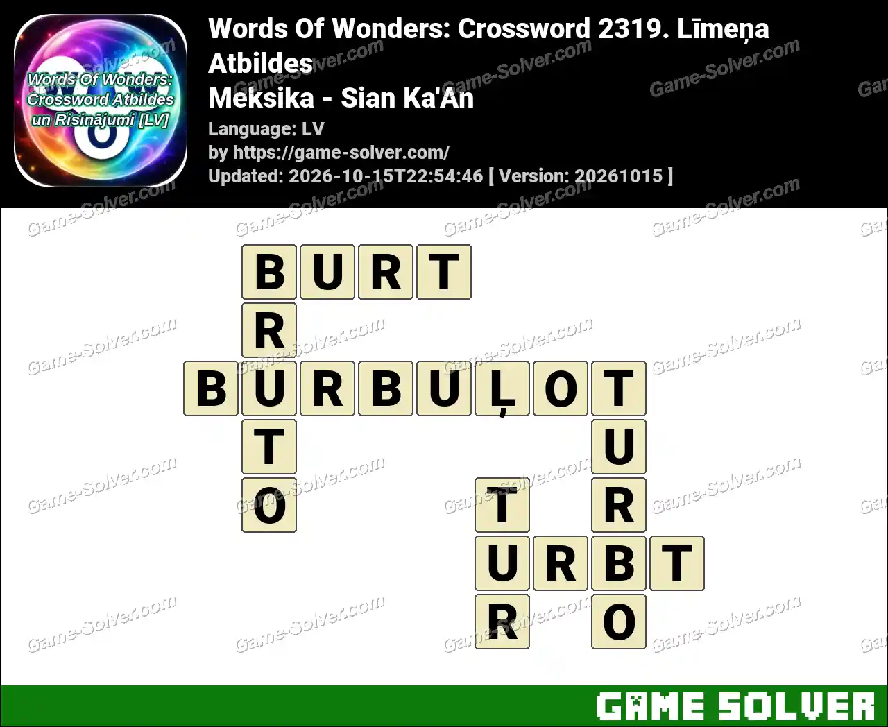 Words Of Wonders: Crossword 2319. Līmeņa Atbildes – Meksika – Sian Ka’An
